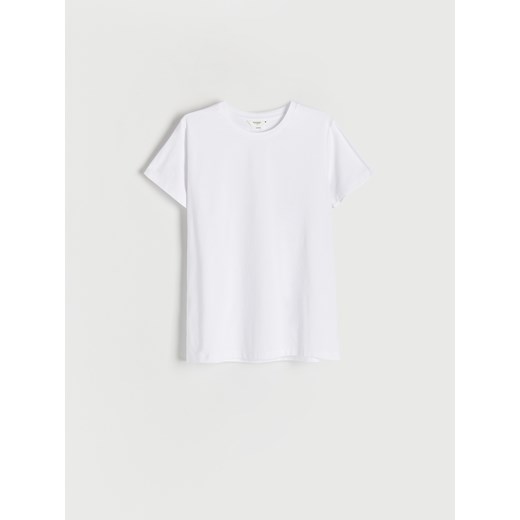 Reserved - T-shirt z bawełny organicznej - Kremowy Reserved XL Reserved