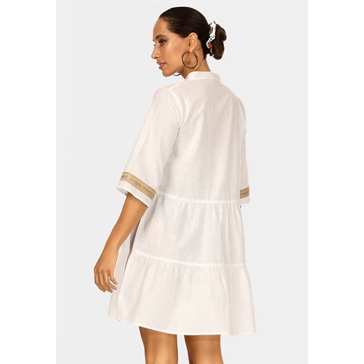 Tunika plażowa | Sukienka z haftami boho F225/818 Feba M (38) Feba