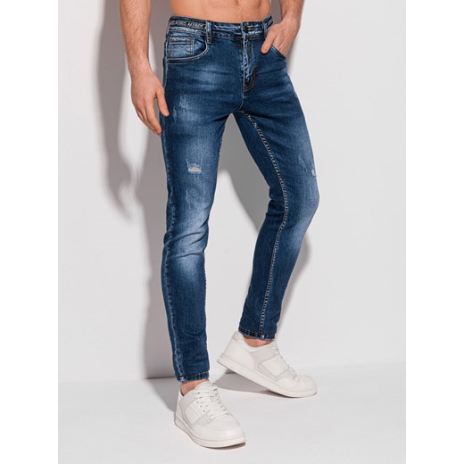 Spodnie męskie jeansowe 1321P - niebieskie Edoti.com 29 Edoti