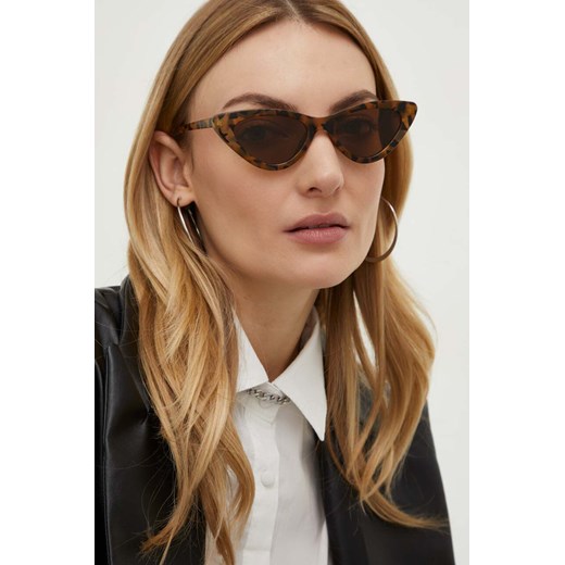 Answear Lab okulary przeciwsłoneczne damskie kolor brązowy Answear Lab ONE ANSWEAR.com