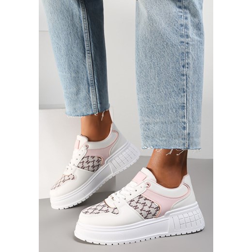 Biało-Różowe Sneakersy Theladia Renee 40 okazyjna cena renee.pl