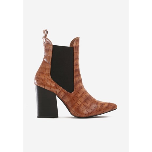 Brązowe Botki Creed Renee 40 wyprzedaż renee.pl