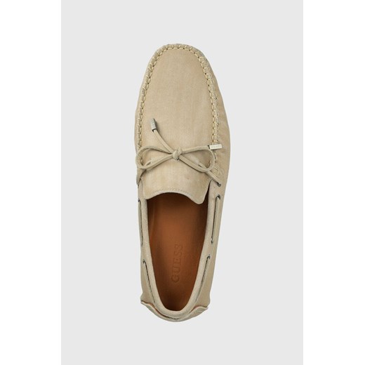 Guess mokasyny zamszowe GALLARATE II męskie kolor beżowy FM6GAL SUE14 Guess 41 ANSWEAR.com