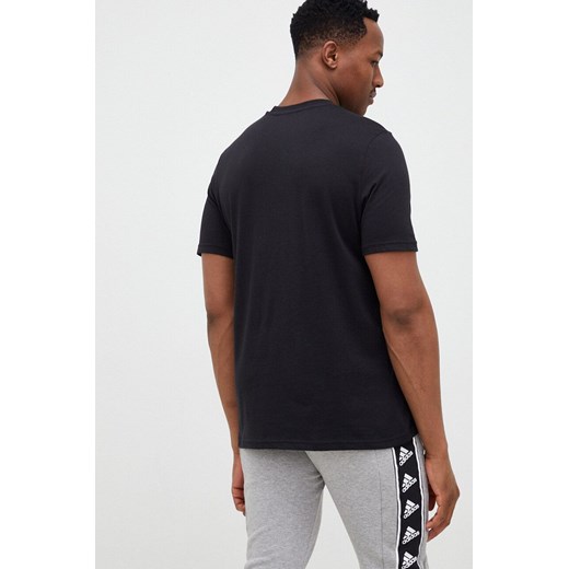 adidas t-shirt bawełniany kolor czarny z nadrukiem S ANSWEAR.com
