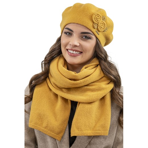 Vivisence 7037Kmpl Komplet beret+szalik, miodowy Vivisence UNI kontri.pl