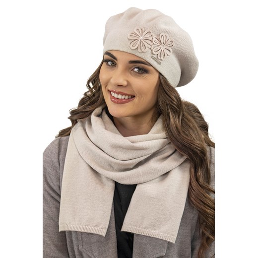 Vivisence 7007Kmpl Komplet beret+szalik, beżowy Vivisence UNI kontri.pl