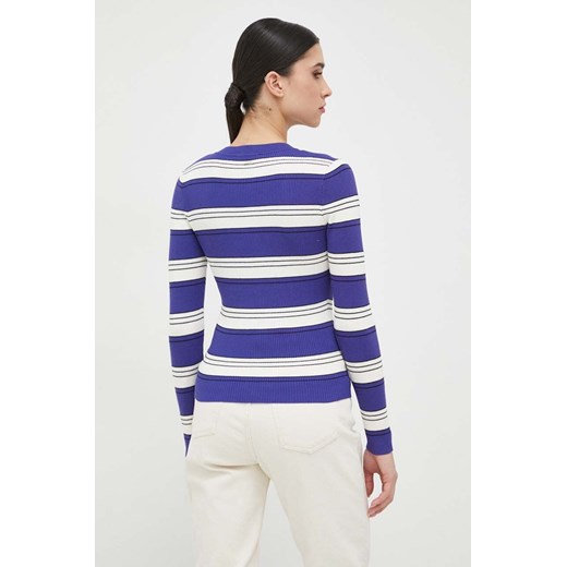 Morgan sweter damski kolor fioletowy lekki Morgan M ANSWEAR.com