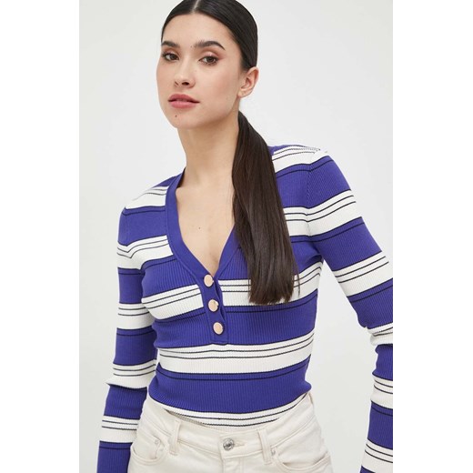 Morgan sweter damski kolor fioletowy lekki Morgan M ANSWEAR.com
