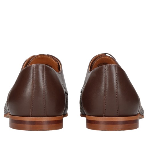 Brązowe derby Hugo, Conhpol, CE5554-02, Konopka Shoes Conhpol 40 okazja Konopka Shoes