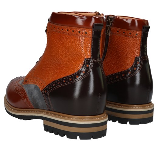 Buty zimowe męskie Conhpol welurowe