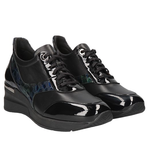 Czarne sneakersy Felipa, RE2642-01, Conhpol Relax, Konopka Shoes 39 wyprzedaż Konopka Shoes