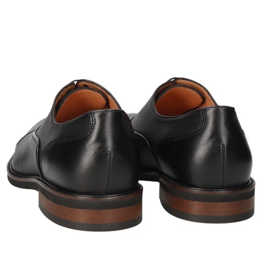 Conhpol buty eleganckie męskie sznurowane czarne 