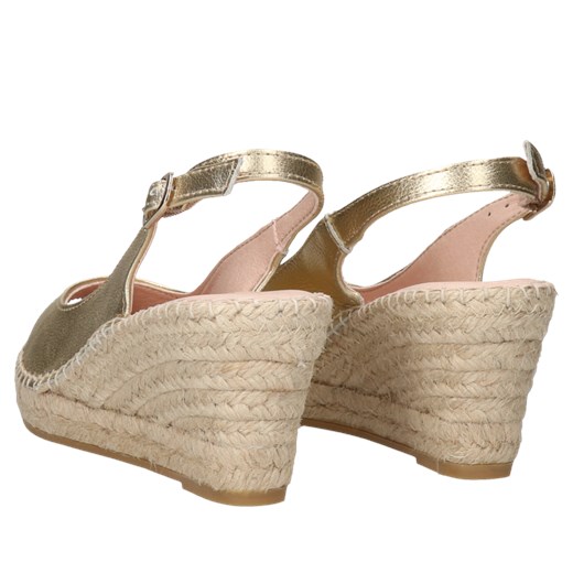 Złote espadryle Marjani, Macarena, MC0001-01, Konopka Shoes Macarena 40 okazja Konopka Shoes