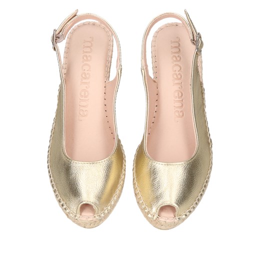Złote espadryle Marjani, Macarena, MC0001-01, Konopka Shoes Macarena 41 Konopka Shoes wyprzedaż