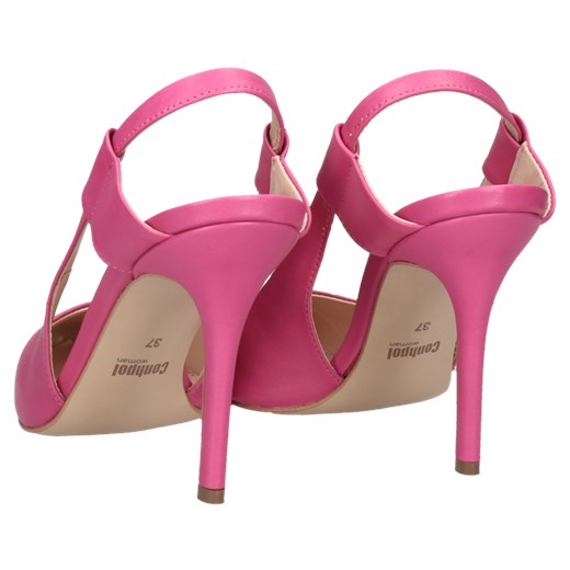 Różowe szpilki Sophia ze skóry licowej bez pięty, Konopka Shoes Conhpol Bis 37 Konopka Shoes