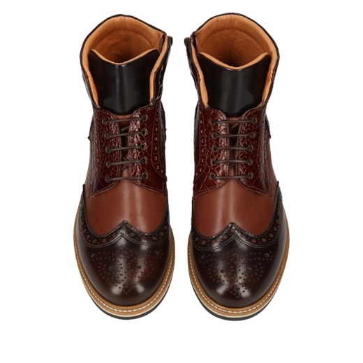 Conhpol buty zimowe męskie wiązane eleganckie