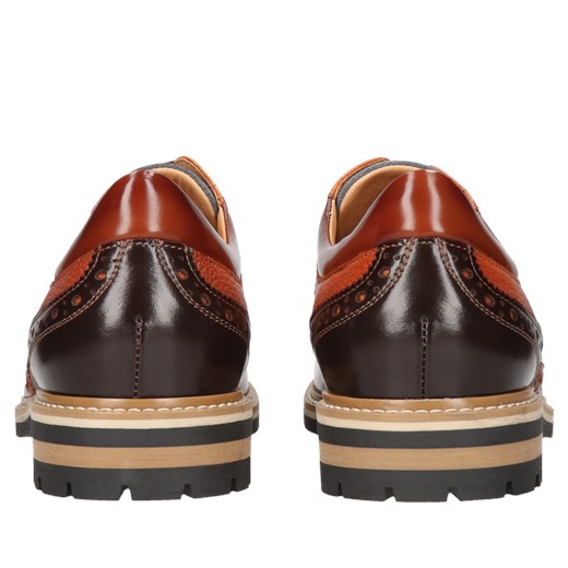 Skórzane buty męskie brogsy ze skóry do codziennej stylizacji, Konopka Shoes Conhpol 45 Konopka Shoes