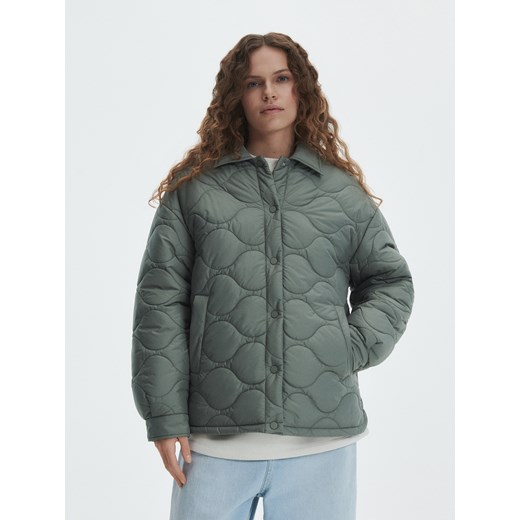 Reserved - Pikowana kurtka - Khaki Reserved M Reserved