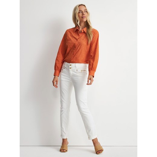 Białe spodnie jeansowe Red Button Sienna ze sklepu Eye For Fashion w kategorii Spodnie damskie - zdjęcie 151083721