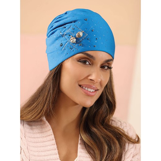 Bawełniana czapka z aplikacją L'AF Parin ze sklepu Eye For Fashion w kategorii Czapki zimowe damskie - zdjęcie 151083783
