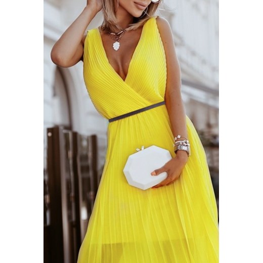 Sukienka SELOMINA YELLOW uniwersalny Ivet Shop promocja