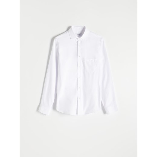 Reserved - PREMIUM Koszula regular fit z Tencelem™ Lyocellem - Biały Reserved L Reserved