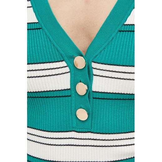 Morgan sweter damski kolor zielony lekki Morgan XL ANSWEAR.com