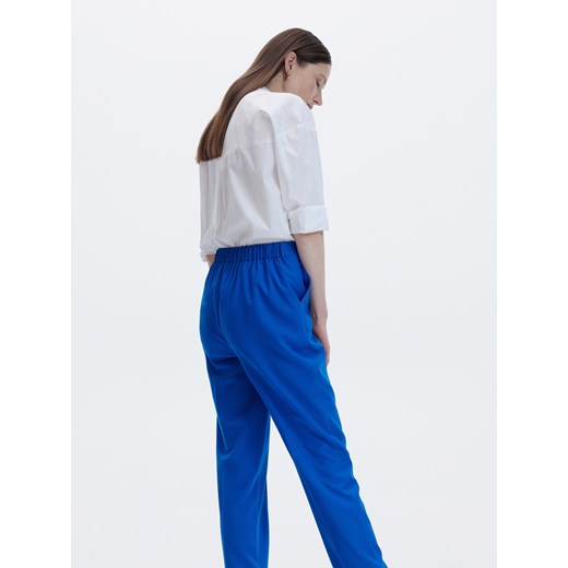 Reserved - Spodnie z ozdobnymi guzikami - Niebieski Reserved M Reserved