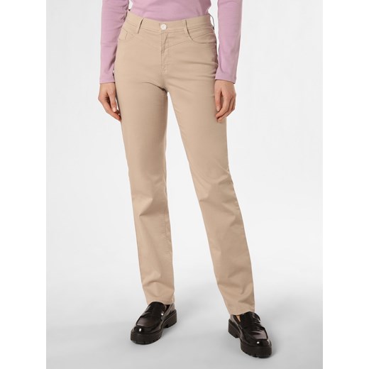 BRAX Spodnie Kobiety Bawełna beżowy jednolity ze sklepu vangraaf w kategorii Spodnie damskie - zdjęcie 151143091