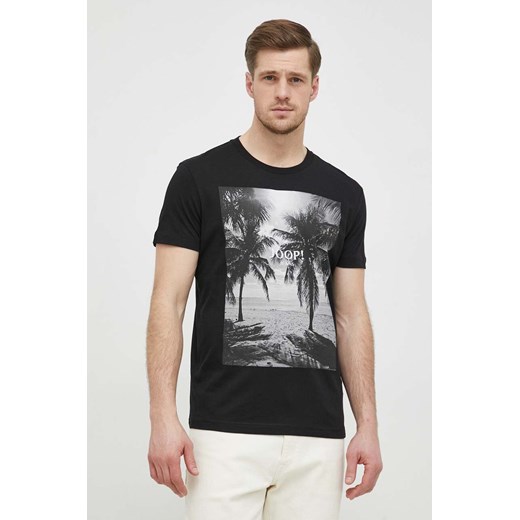 Joop! t-shirt bawełniany kolor czarny z nadrukiem Joop! XL ANSWEAR.com