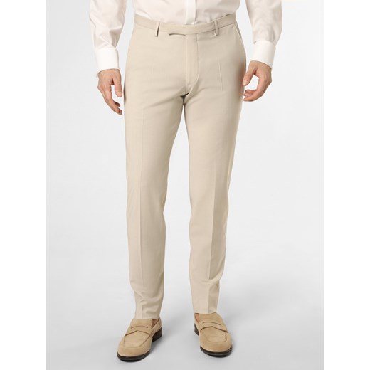 Cinque Męskie spodnie od garnituru modułowego Mężczyźni Slim Fit wełna ze strzyży piaskowy jednolity ze sklepu vangraaf w kategorii Spodnie męskie - zdjęcie 151147342