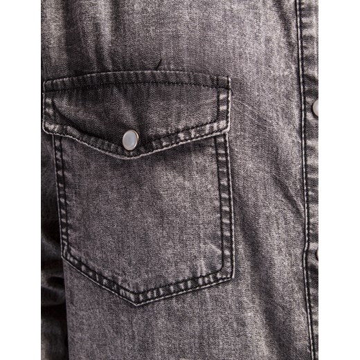 Koszula 30414024 factoryprice-pl szary jeans