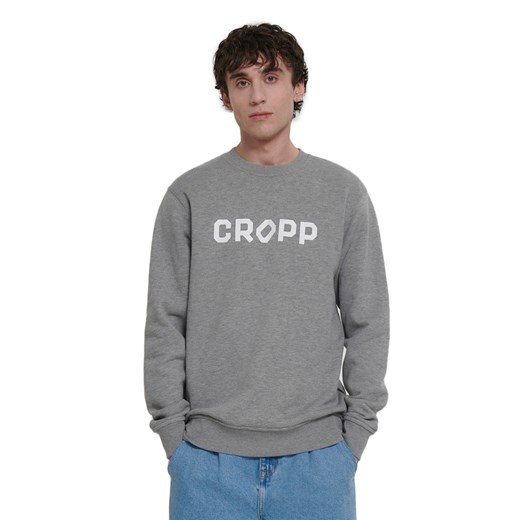 Cropp - Szara bluza z napisem CROPP - jasny szary ze sklepu Cropp w kategorii Bluzy męskie - zdjęcie 151329854