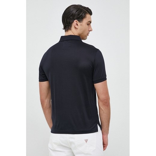 Emporio Armani polo męski kolor granatowy gładki Emporio Armani XL ANSWEAR.com