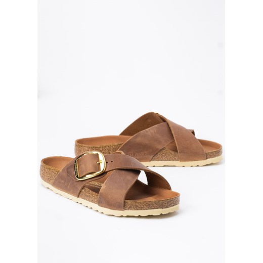 Klapki damskie brązowe BIRKENSTOCK SIENA BIG BUCKLE LEOI 39 Sneaker Peeker