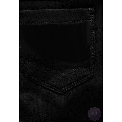 Damskie spodnie ocieplane czarne jeansowe z wysokim stanem (M108-1-B) mercerie-pl szary elastan