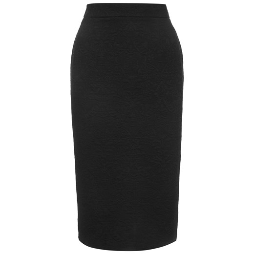 Puffy Jacquard Pencil Skirt topshop czarny spódnica