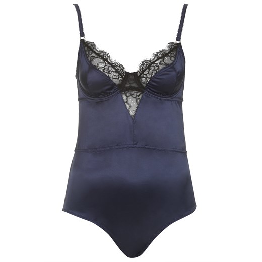 Satin and Lace Body topshop szary Body