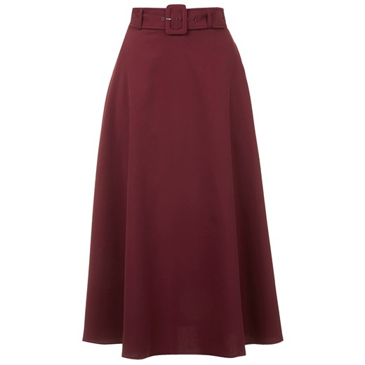 **Belt Flared Skirt by The Whitepepper topshop czerwony spódnica