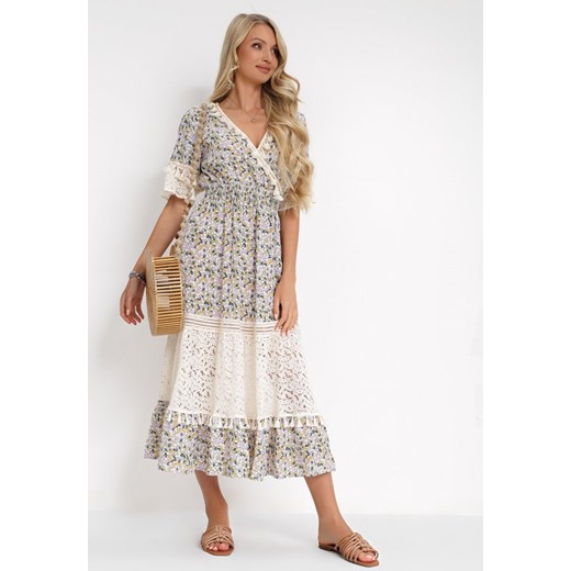 Born2be sukienka w stylu boho koronkowa