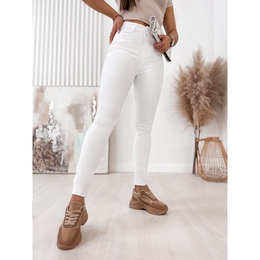 spodnie pinos białe s/36 ze sklepu UBRA w kategorii Spodnie damskie - zdjęcie 151821202