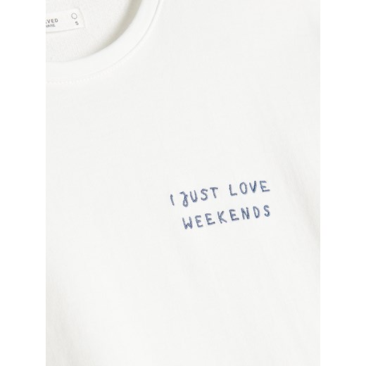 Reserved - T-shirt boxy - Biały Reserved M Reserved