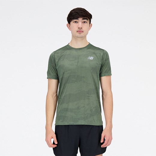 Koszulka męska New Balance MT21263DON – zielone ze sklepu New Balance Poland w kategorii T-shirty męskie - zdjęcie 151927701