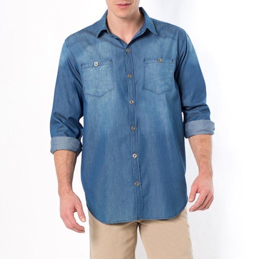 Koszula dżinsowa z długim rękawem, rozmiar 1 + 2 la-redoute-pl niebieski długie
