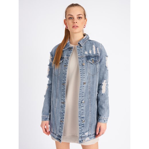 GATE Przedłużana kurtka jeansowa z dziurami XS Gate XL wyprzedaż gateshop