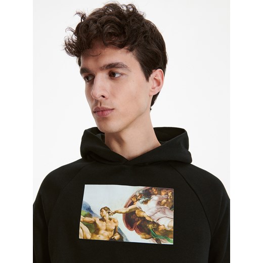 Reserved - Bluza z nadrukiem - Czarny Reserved M Reserved