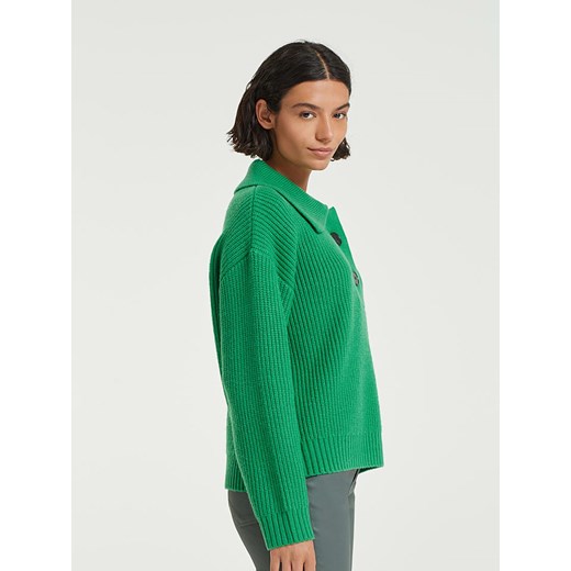 Sweter "Parette" w kolorze zielonym Opus S okazja Limango Polska