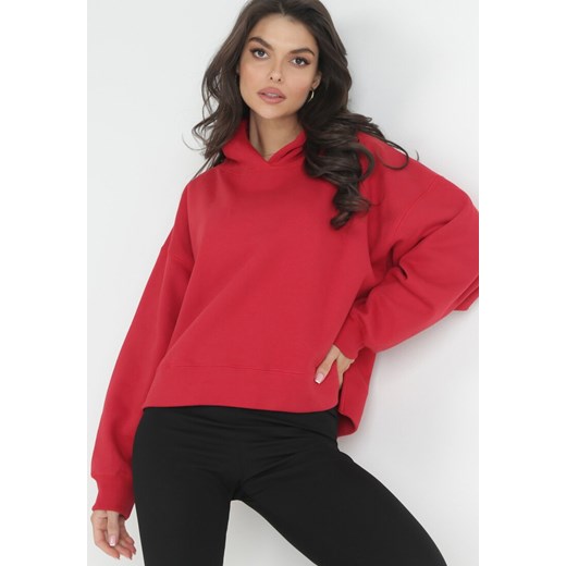 Czerwona Bluza Jateia ze sklepu Born2be Odzież w kategorii Bluzy damskie - zdjęcie 152027151