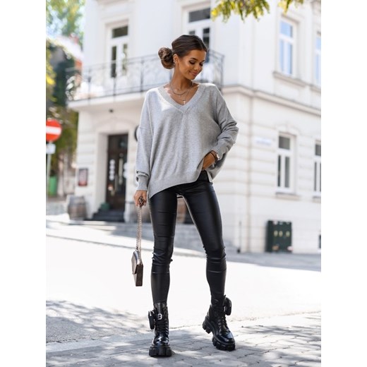 Sweter Classico Szary Lisa Mayo uniwesralny Lisa Mayo