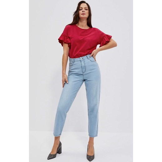 Spodnie damskie jeansowe typu mom fit 4017, Kolor niebieski, Rozmiar XS, Moodo ze sklepu Primodo w kategorii Jeansy damskie - zdjęcie 152147121